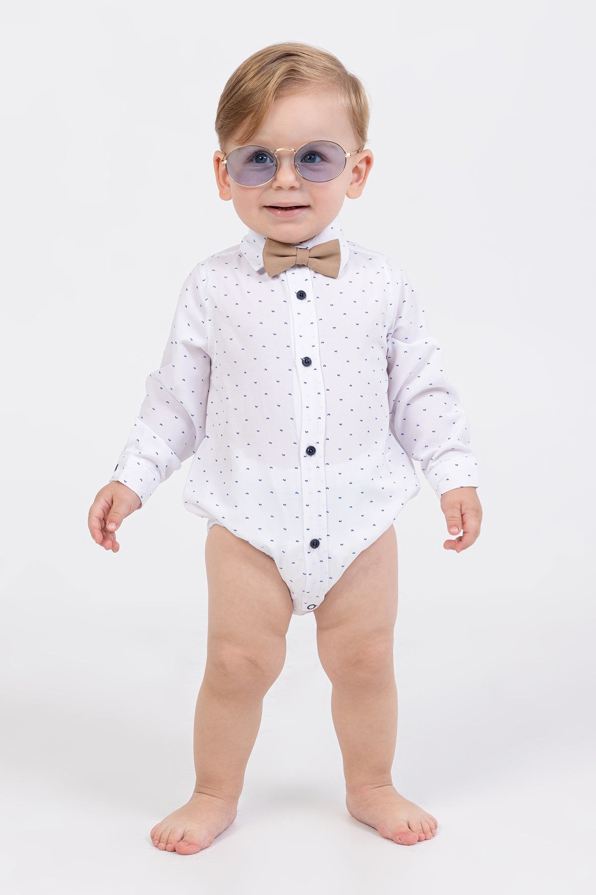 Yaprak Desenli Salopetli 4'lü Erkek Çocuk Zıbın Takım