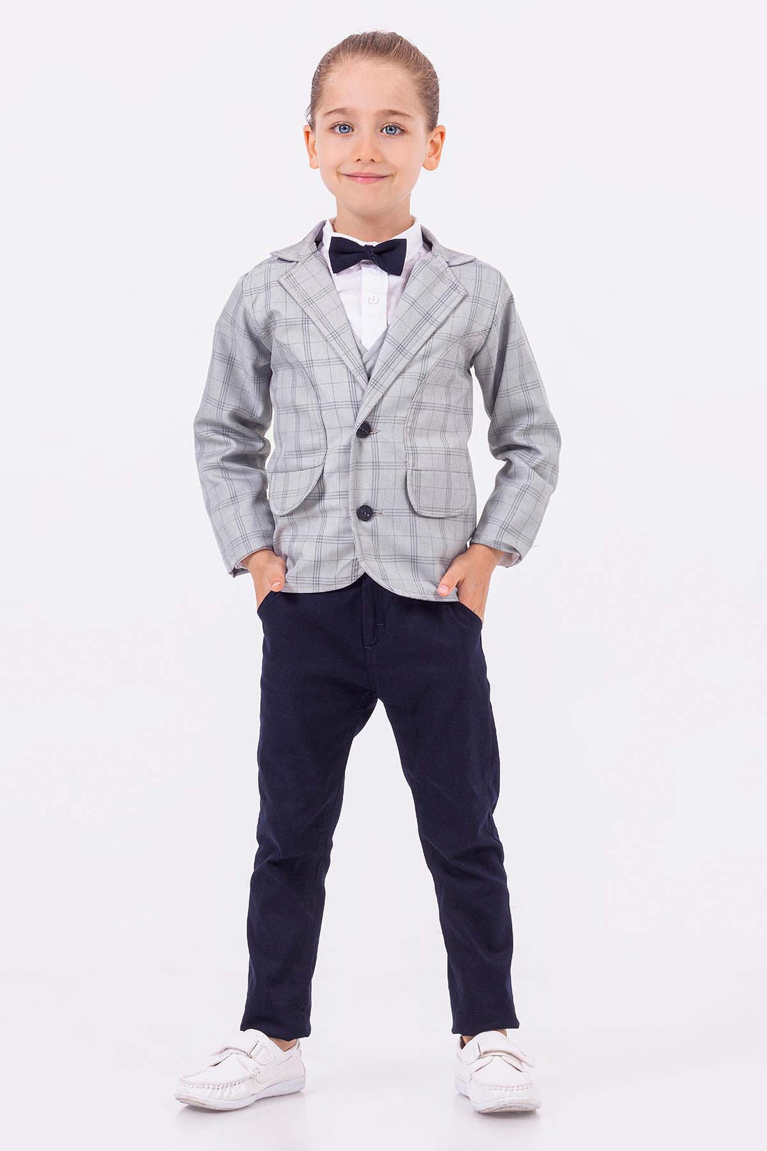 Papyonlu Ceketli Pamuklu 6'lı Erkek Çocuk Takım Elbise