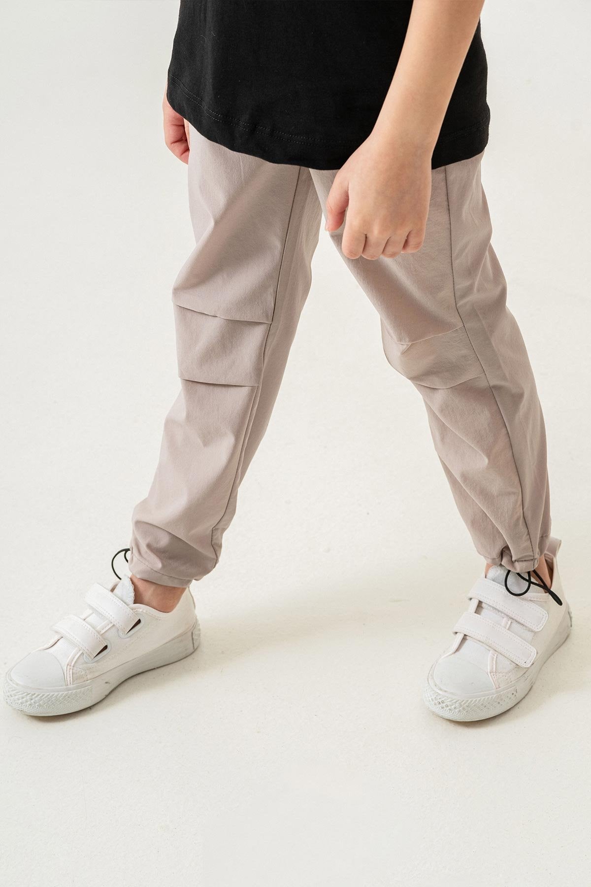 Cepli Lastikli Bel Naylon Kumaş Erkek Çocuk Pantolon