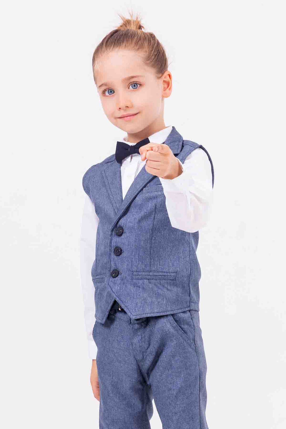 Yelekli Papyonlu 5'li Erkek Çocuk Takım Elbise