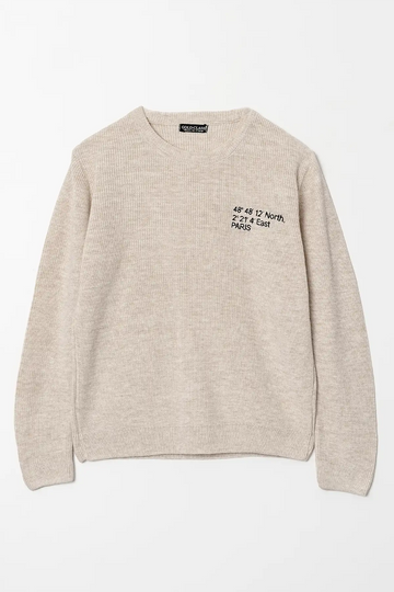 Uzun Kol Bisiklet Yaka Örme Erkek Çocuk Triko Kazak