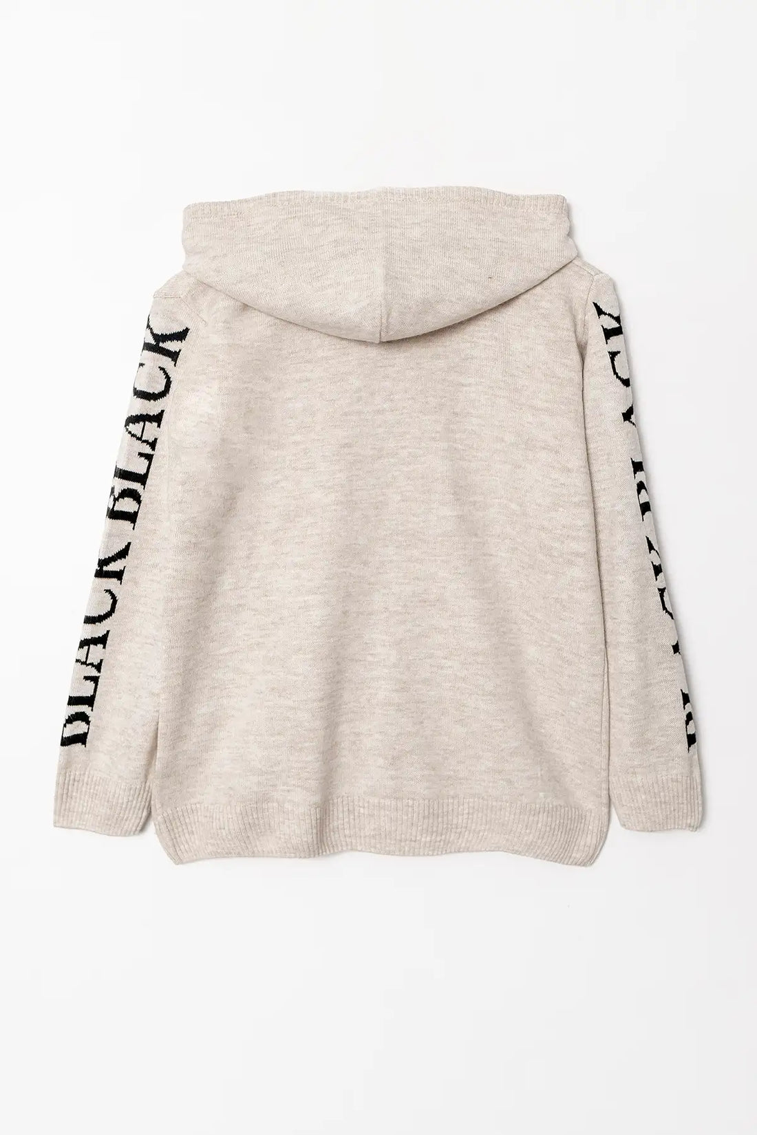 Uzun Kol Kapüşonlu Fermuarlı Erkek Çocuk Triko Hırka