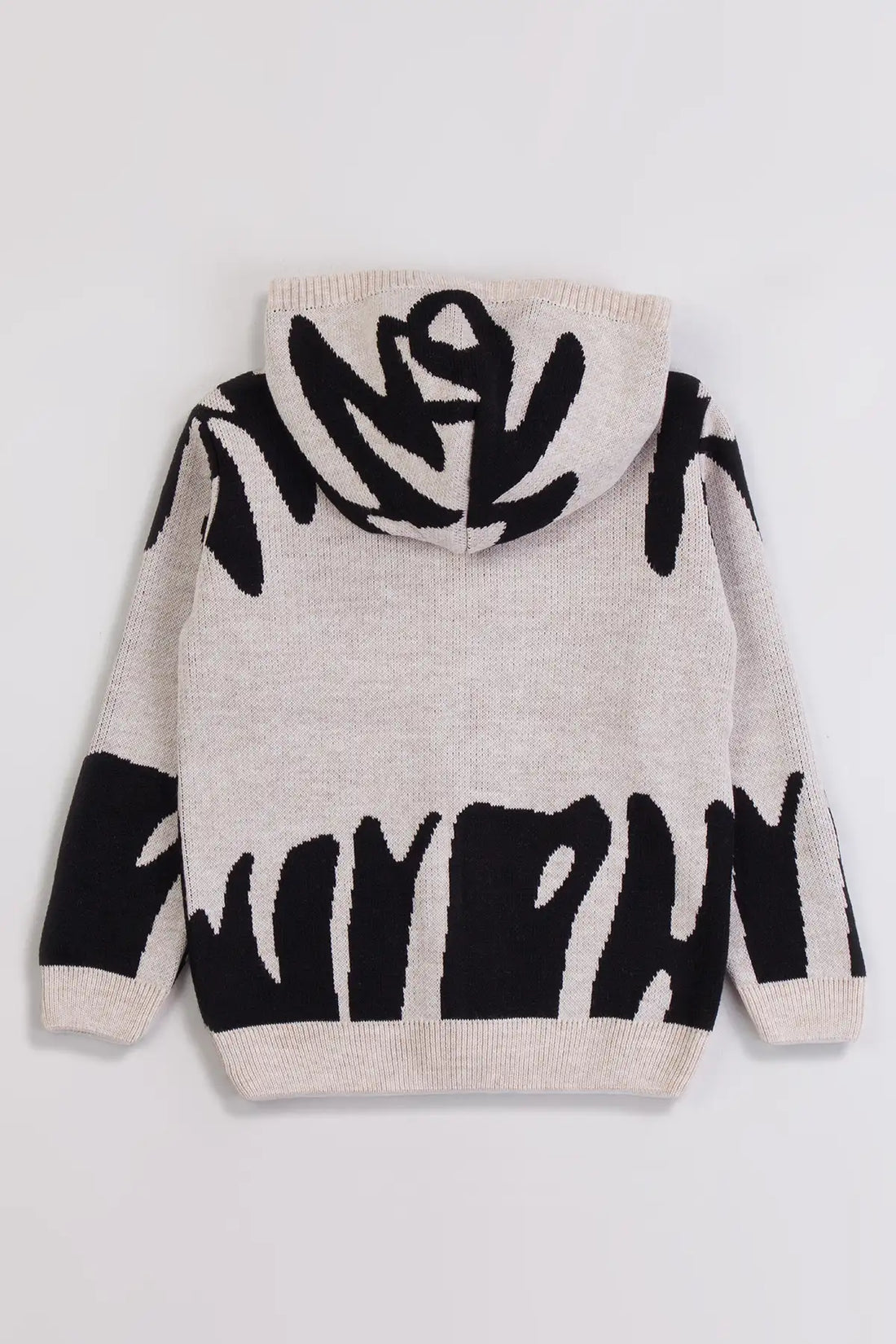 Kapüşonlu Fermuarlı Uzun Kol Erkek Çocuk Triko Hırka