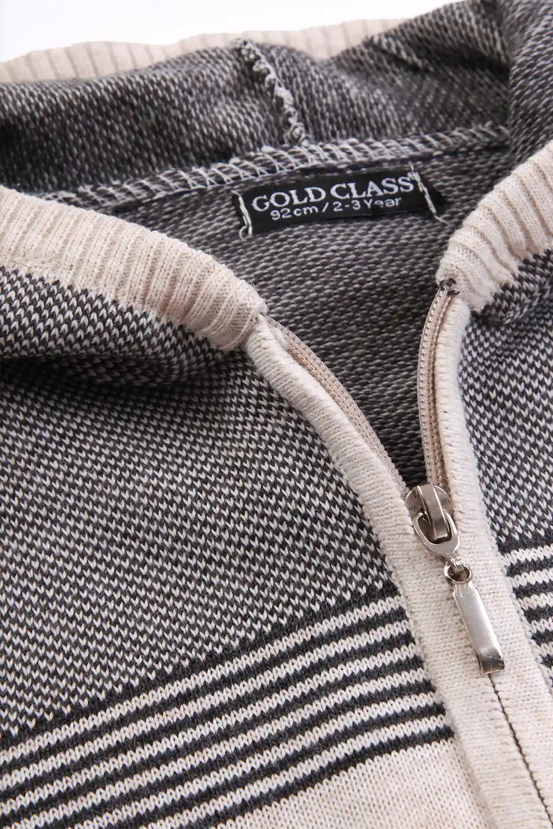 Uzun Kollu Kapüşonlu Fermuarlı Erkek Çocuk Triko Hırka