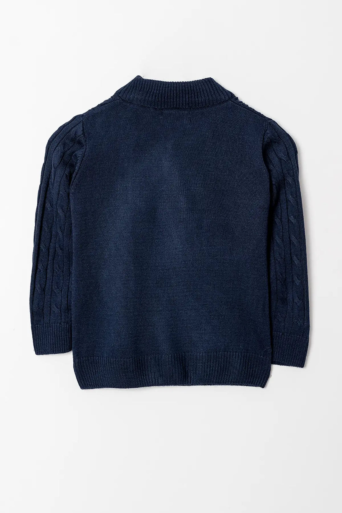 Yarım Fermuarlı Uzun Kol Erkek Çocuk Triko Kazak